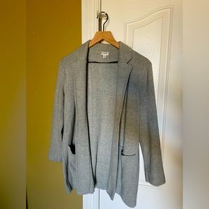 J Crew Women’s Sweater Blazer - Grey M